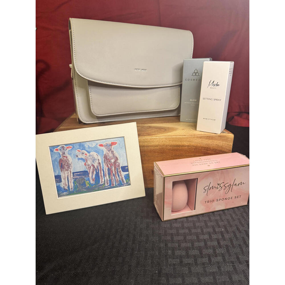Self-Care Gift Set – Pixie Mood Bag‎ + MakeUp Trio + Art Print – NWT Bundle